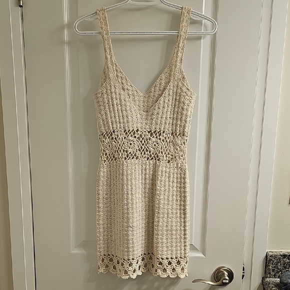 Dresses & Skirts - Elegant Cream Crochet Dress